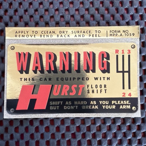 Hurst racing floor - floor, decal
