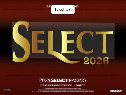 2026 select racing you - racing, pick