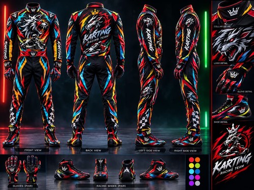 Kart racing suit - suit, with