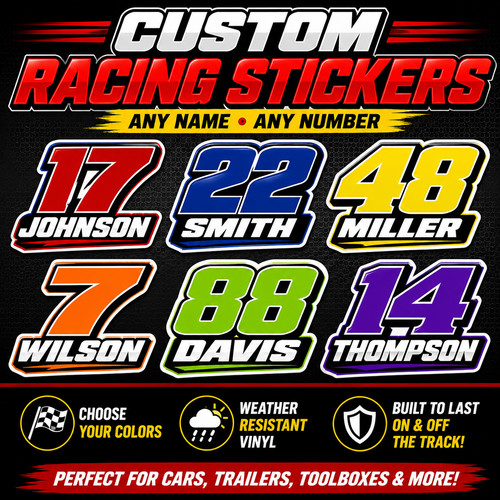 Custom racing number - racing, &